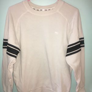 White, teal, and grey longs sleeves from Pink